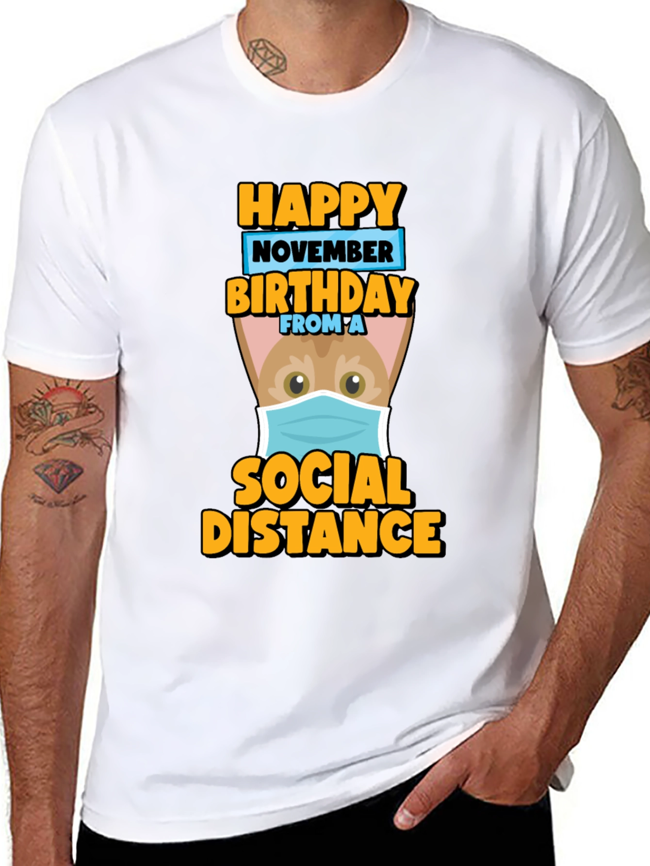 Happy November Birthday Social Distance T-Shirt