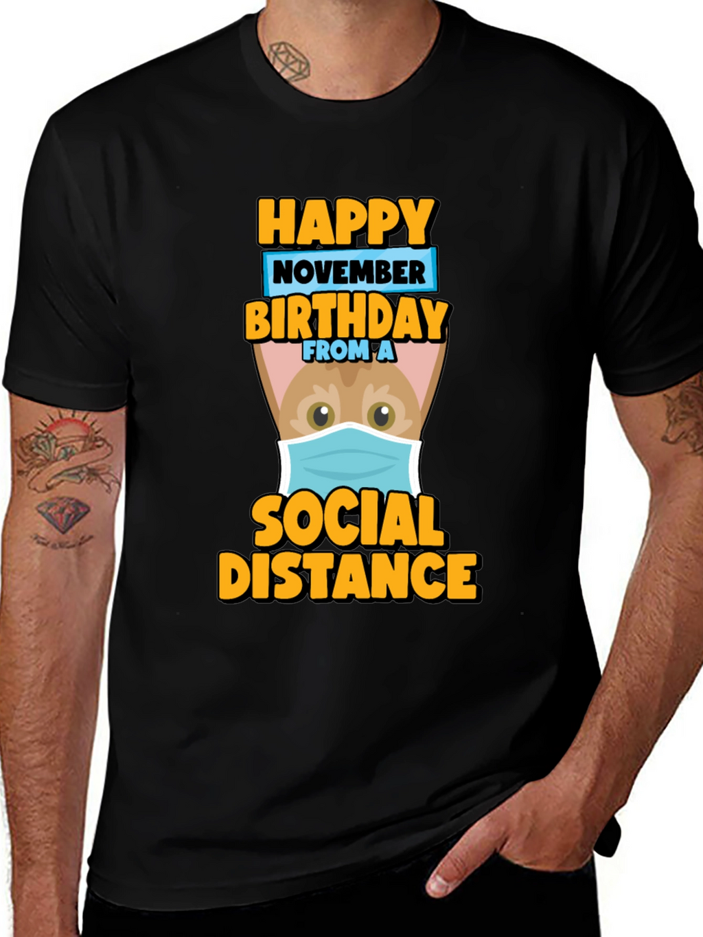 Happy November Birthday Social Distance T-Shirt