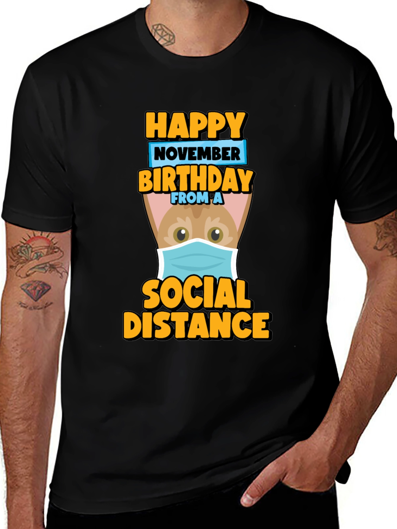 Happy November Birthday Social Distance T-Shirt