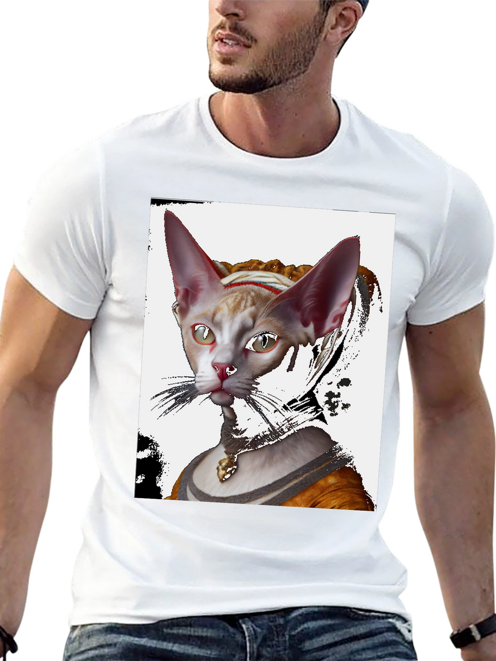Renaissance Cat Portrait T-Shirt