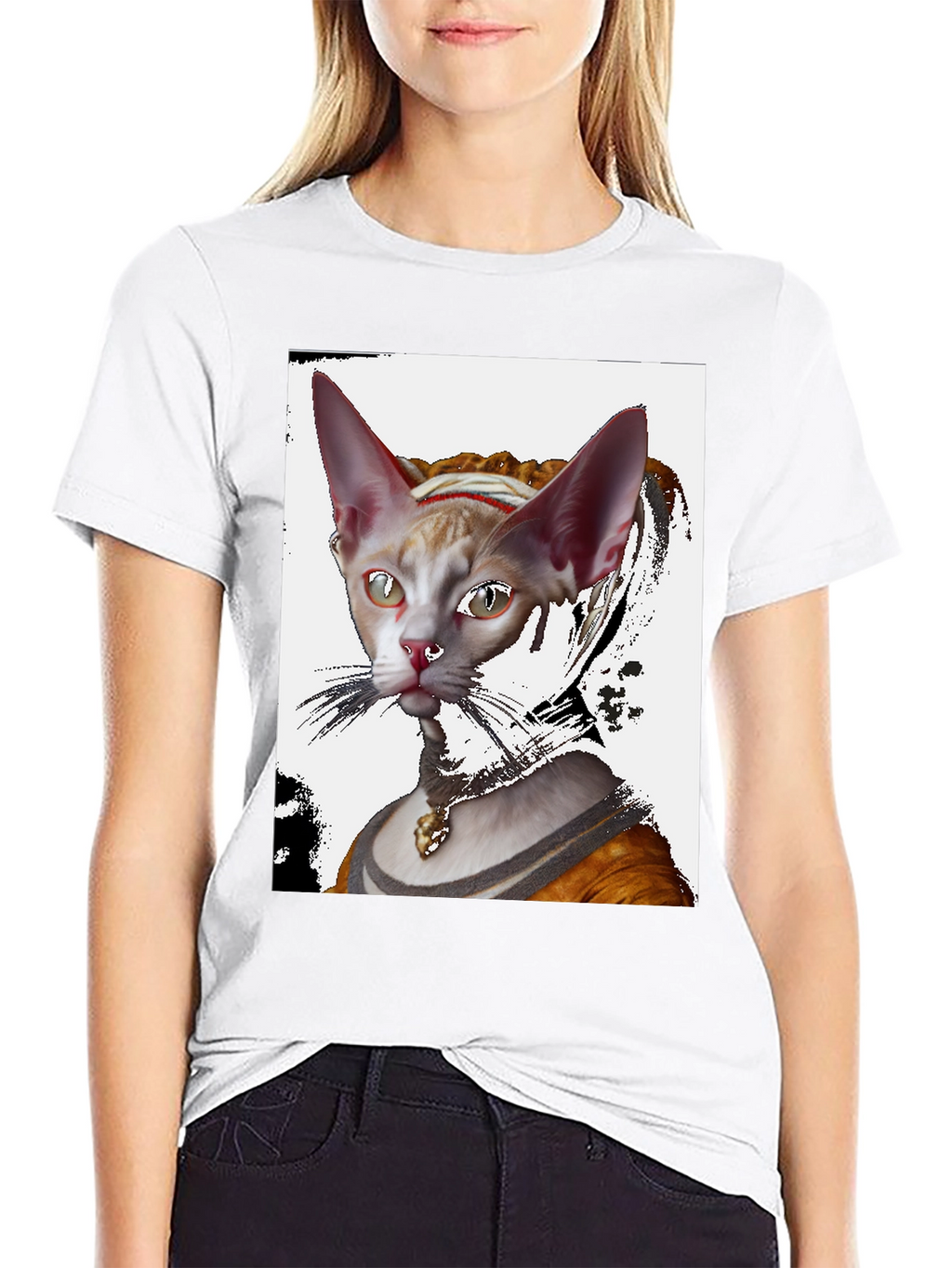 Renaissance Cat Portrait T-Shirt