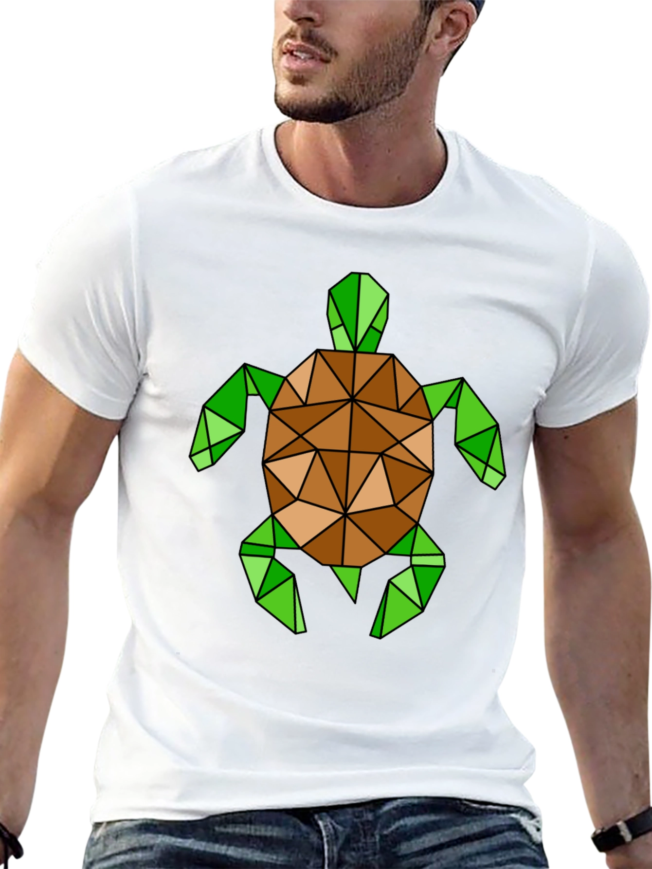 Geometric Turtle Graphic T-Shirt