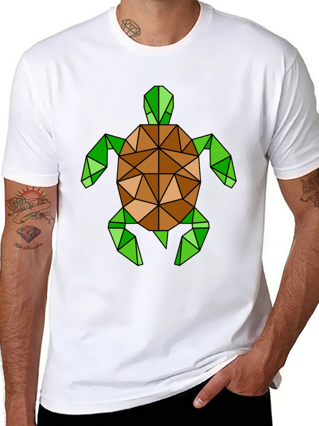 Geometric Turtle Graphic T-Shirt