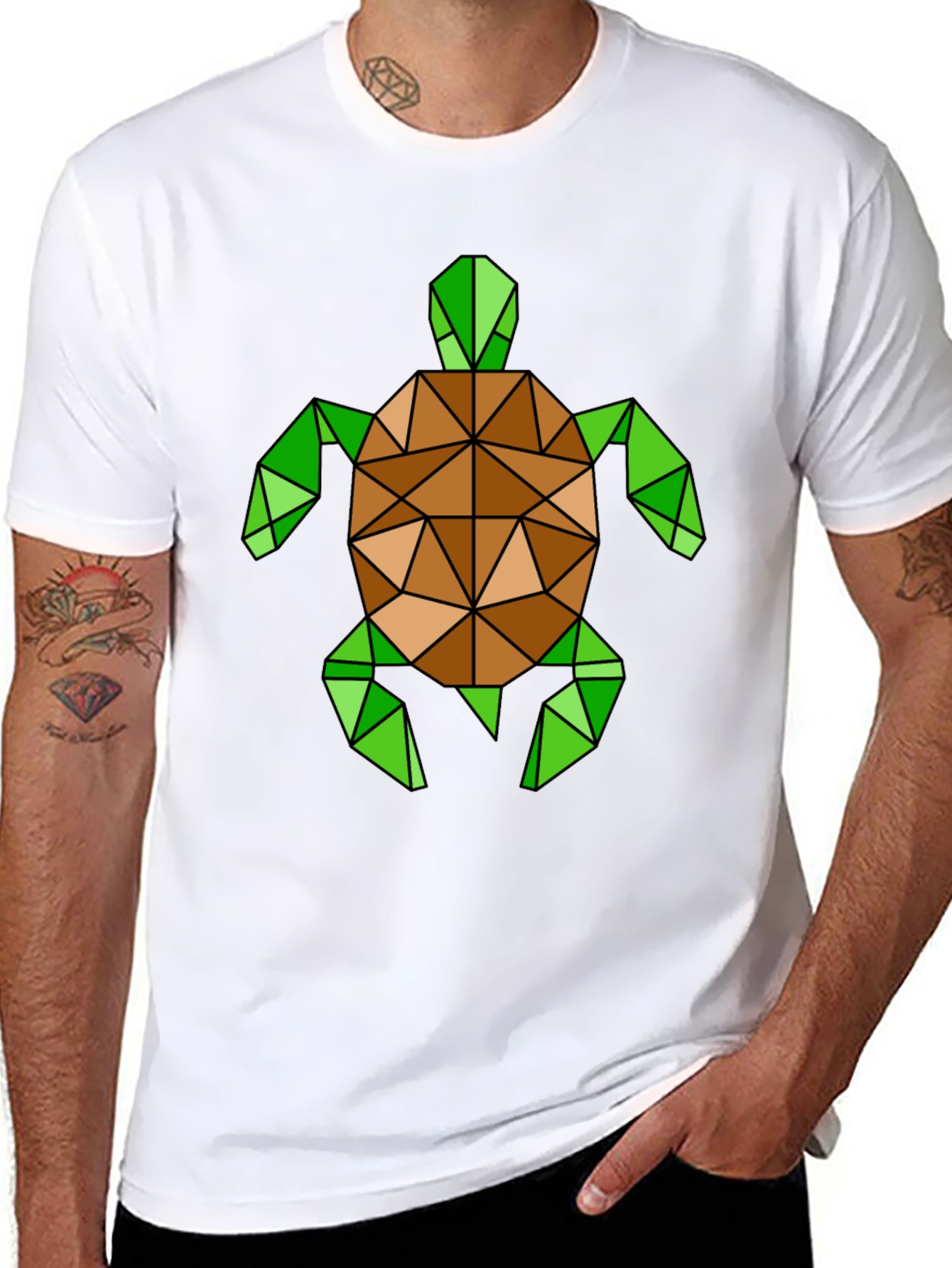 Geometric Turtle Graphic T-Shirt