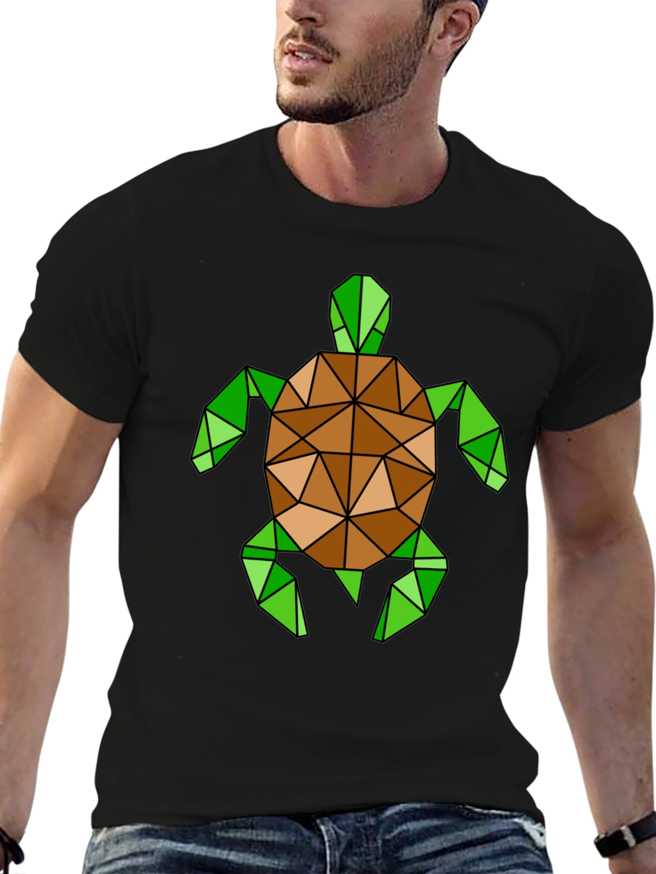 Geometric Turtle Graphic T-Shirt