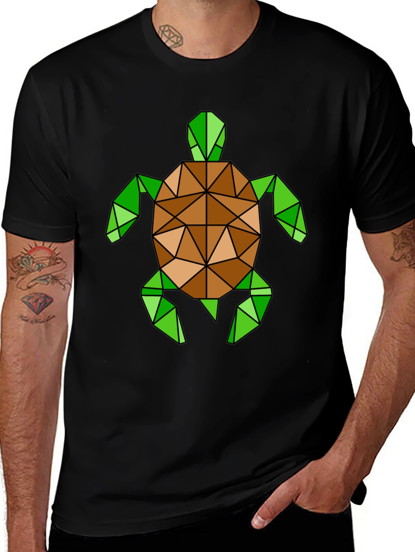 Geometric Turtle Graphic T-Shirt