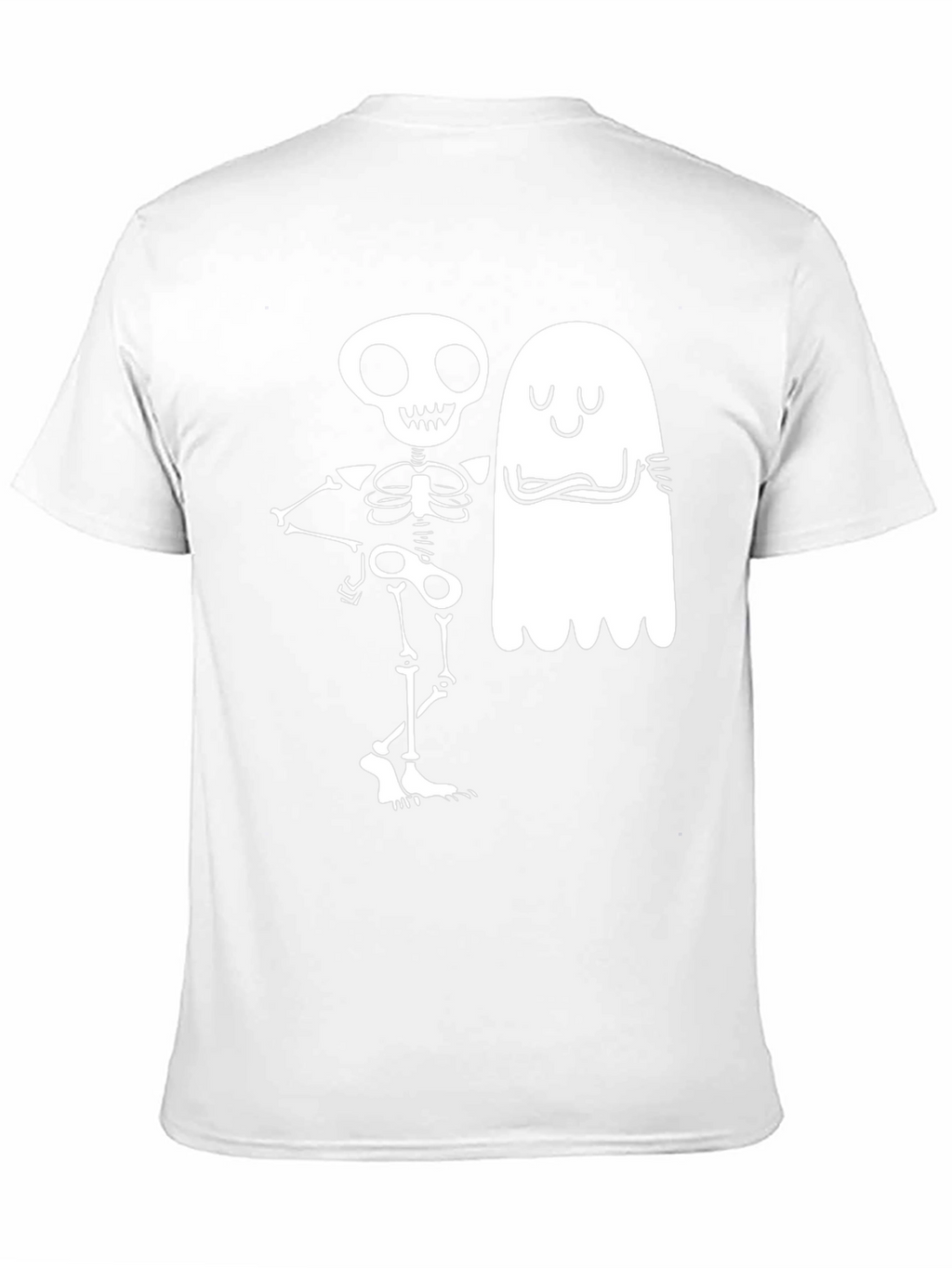 Skeleton & Ghost Graphic Tee - Spooky Season