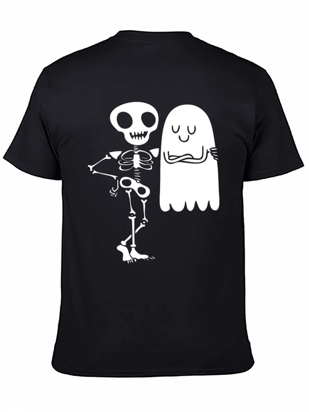 Skeleton & Ghost Graphic Tee - Spooky Season