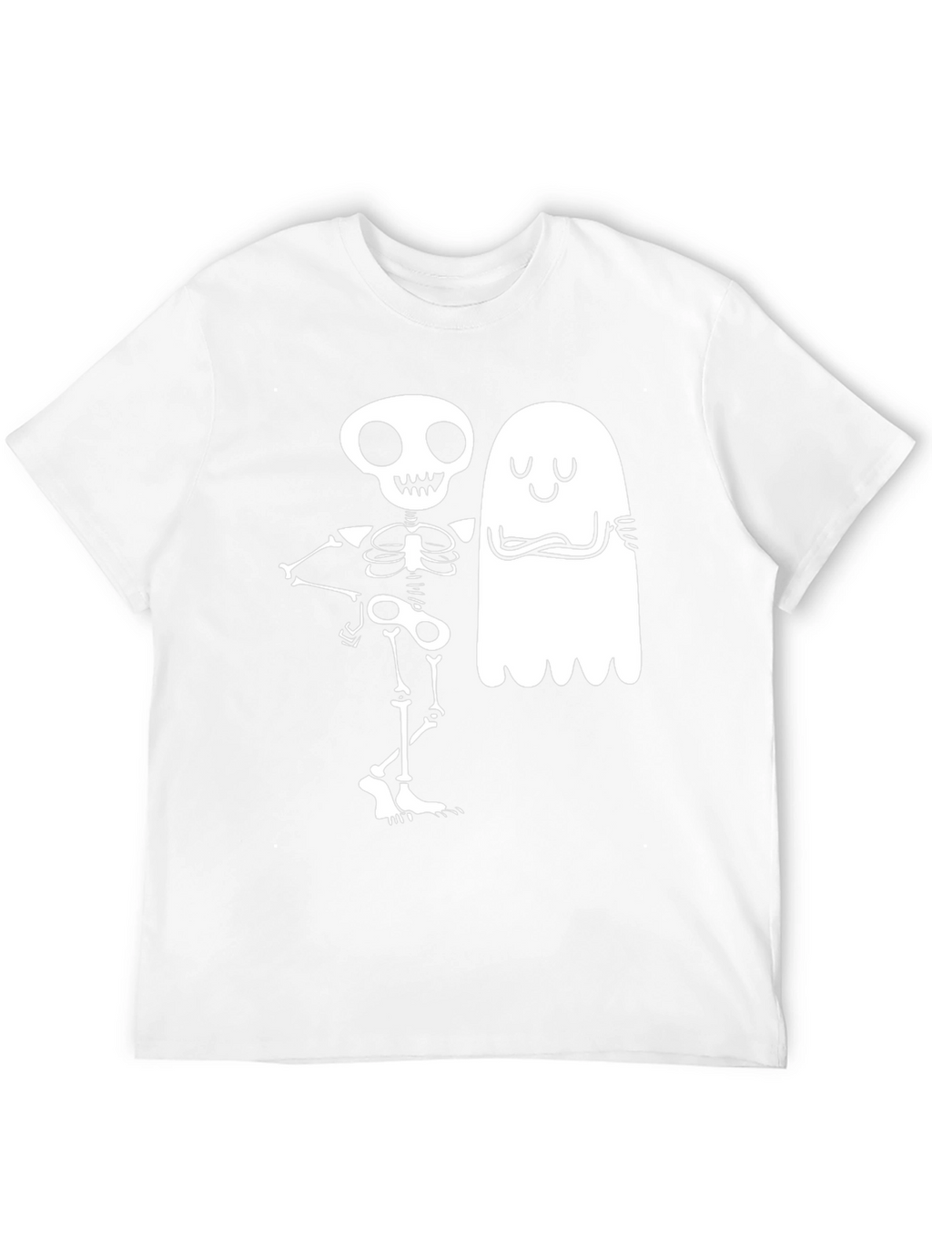 Skeleton & Ghost Graphic Tee - Spooky Season