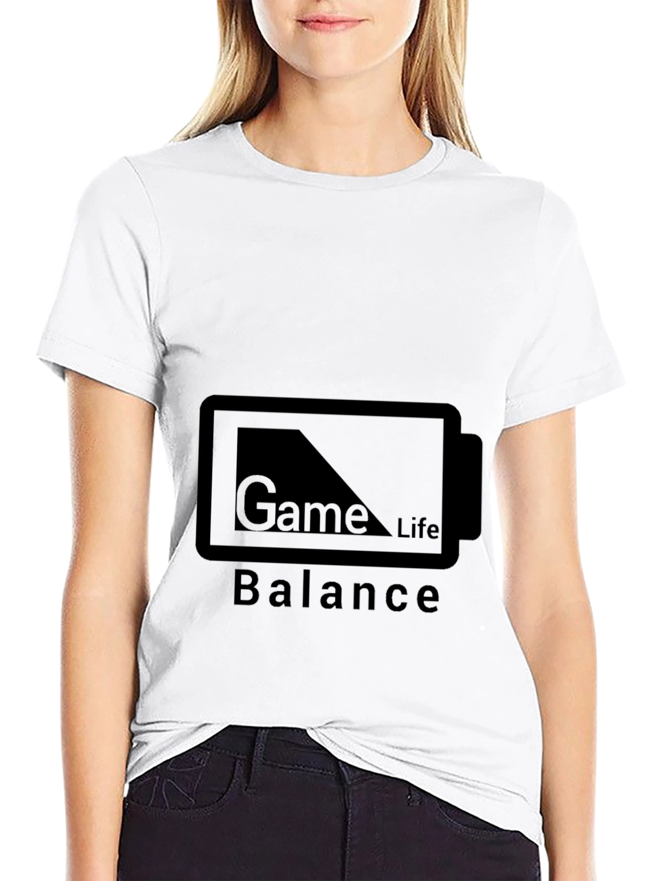 Game Life Balance Black T-Shirt