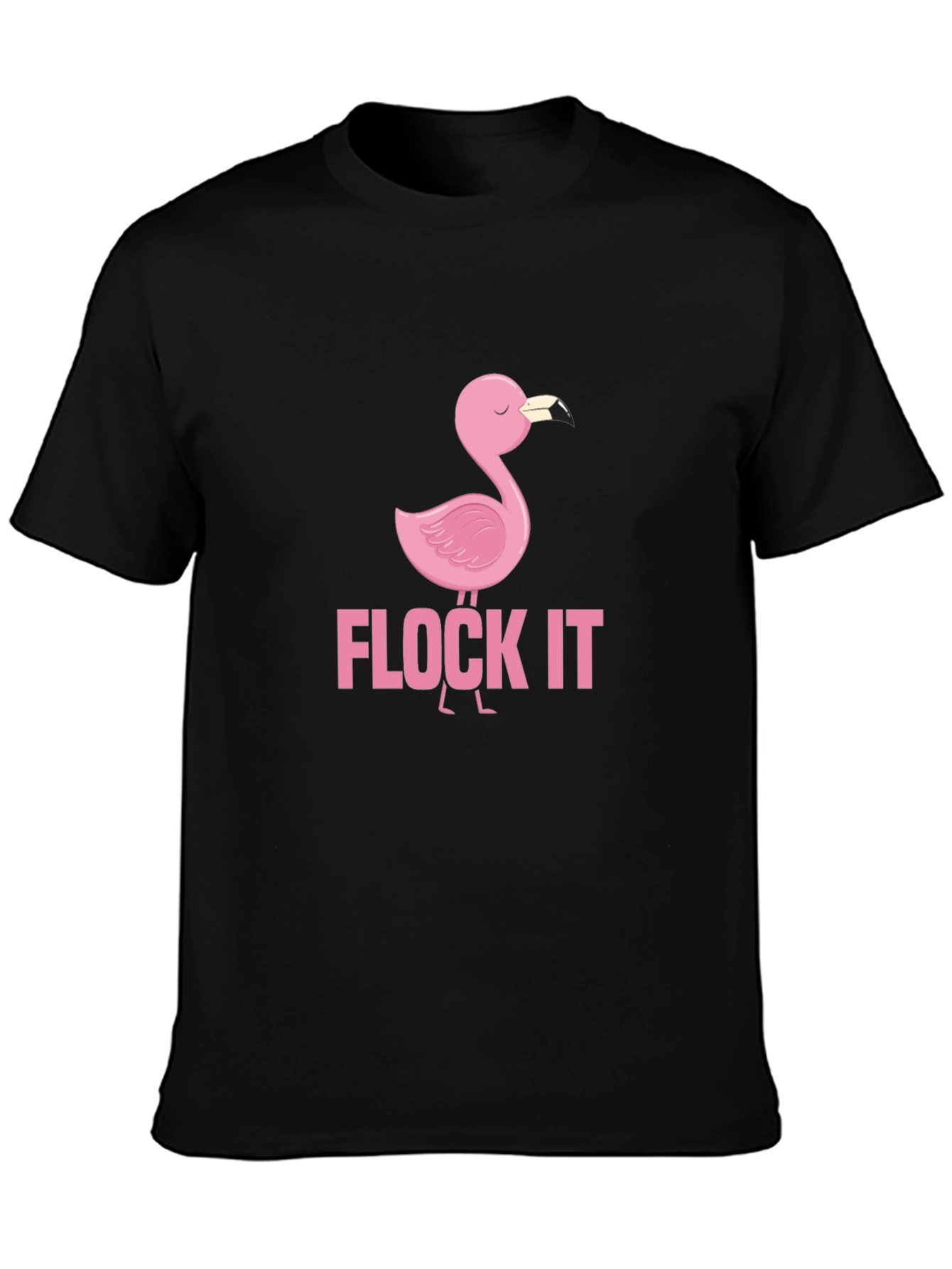 Flock It Flamingo Graphic Tee - Funny Casual Shirt
