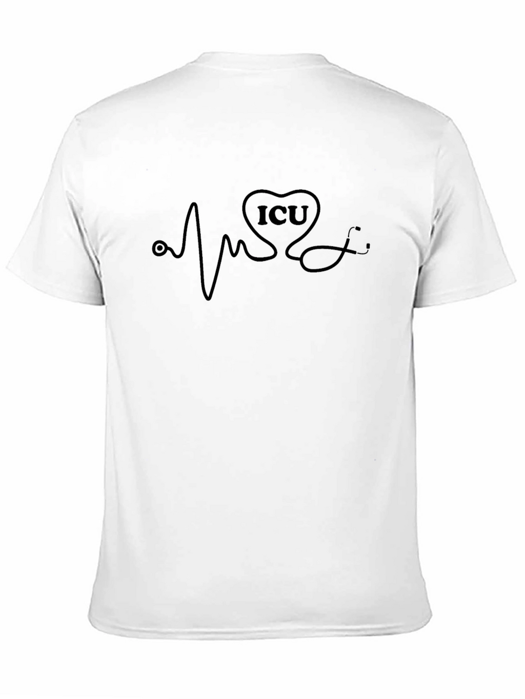 ICU Heartbeat Stethoscope Graphic T-Shirt