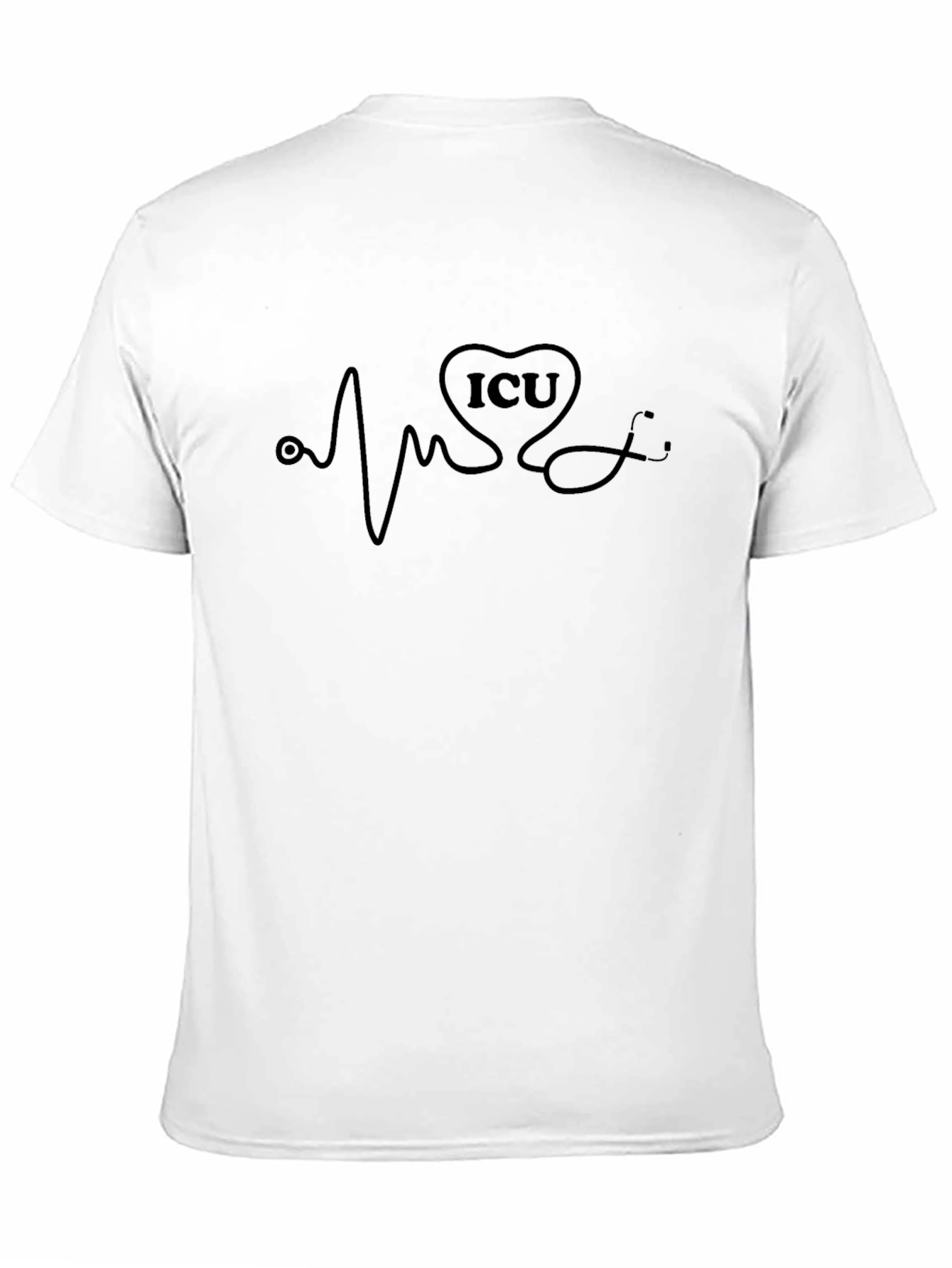 ICU Heartbeat Stethoscope Graphic T-Shirt