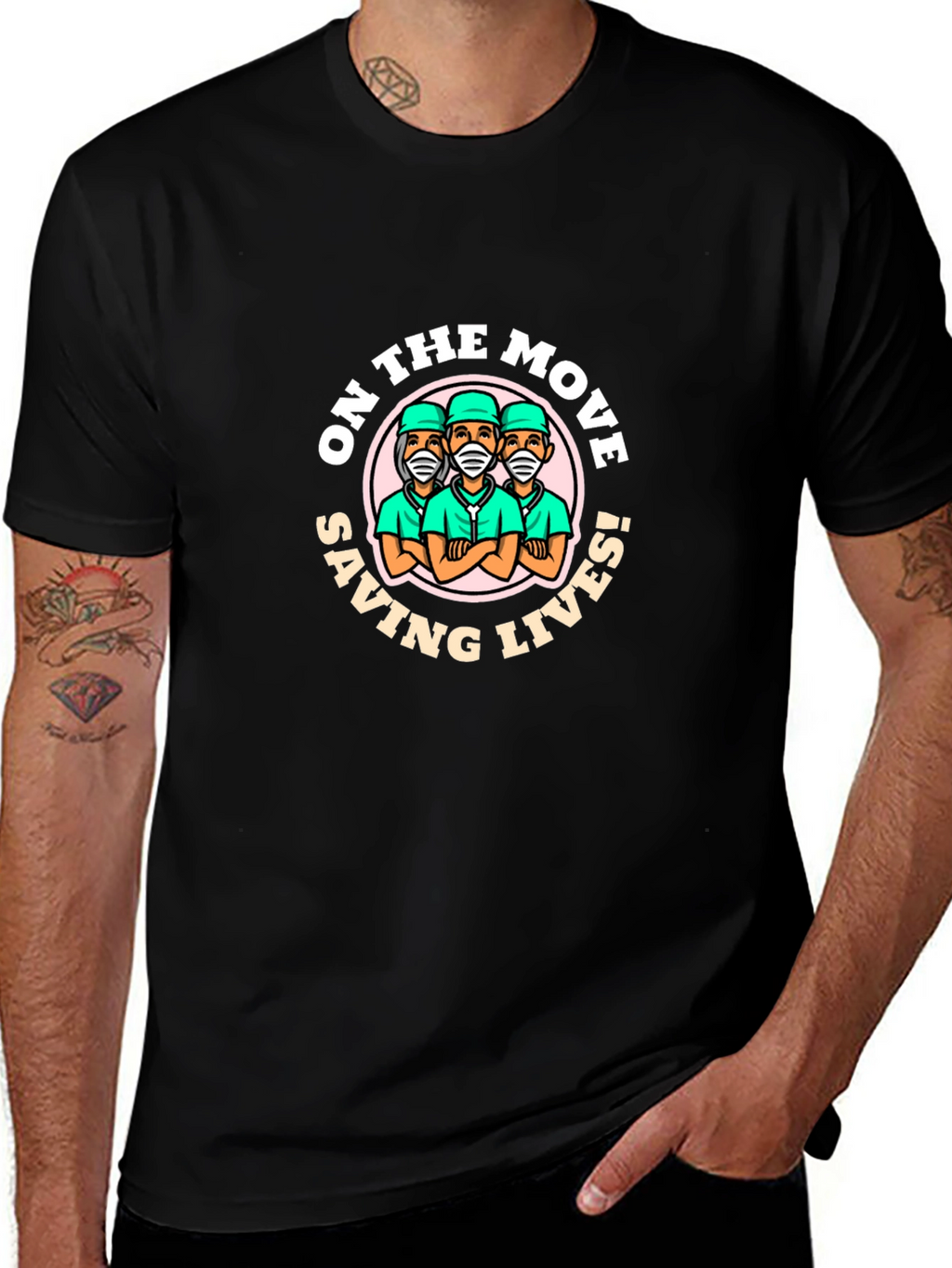 On The Move Saving Lives Graphic T-Shirt