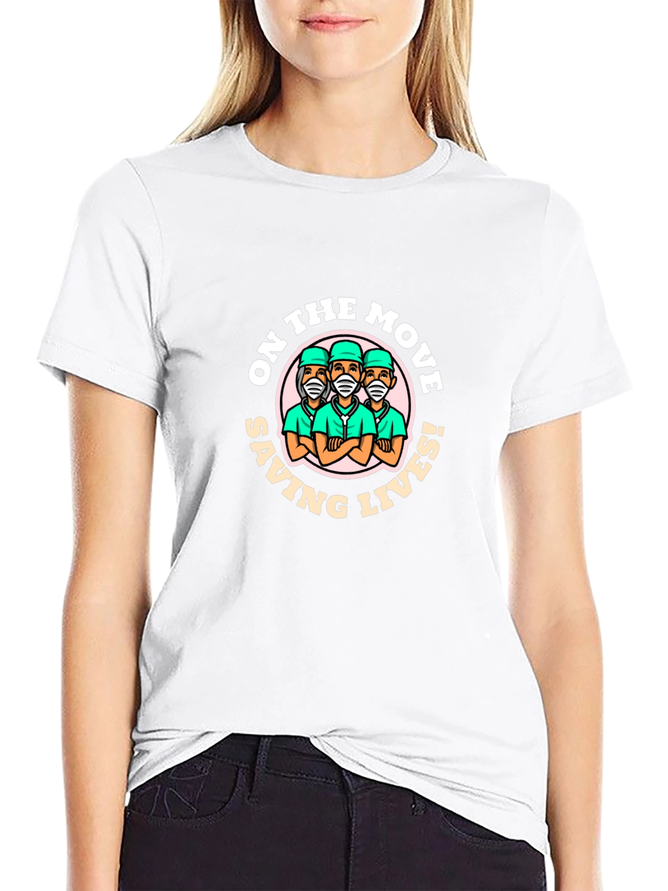 On The Move Saving Lives Graphic T-Shirt