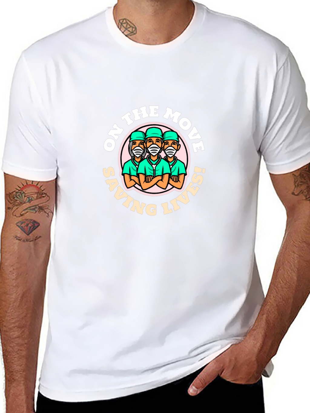 On The Move Saving Lives Graphic T-Shirt