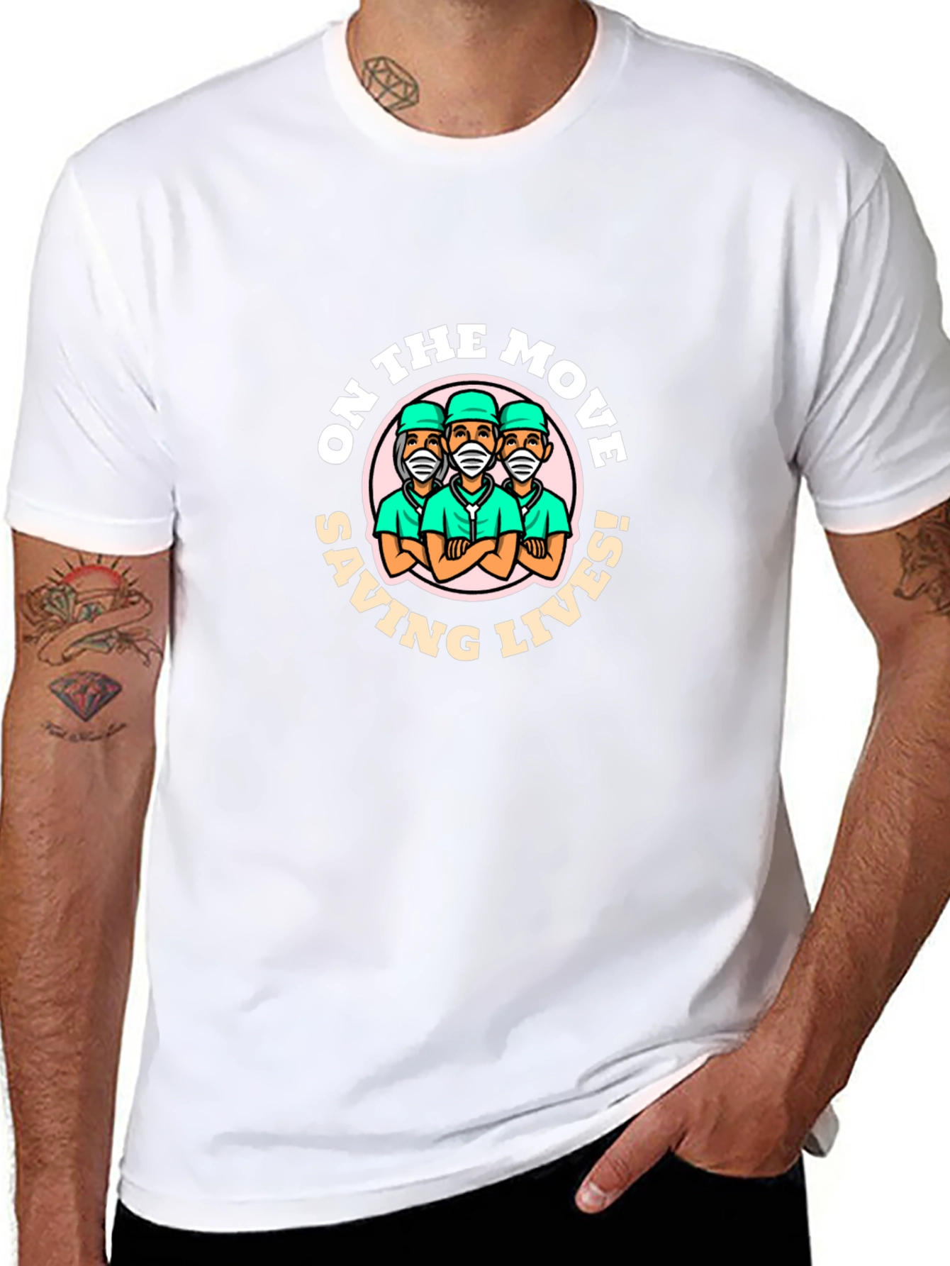 On The Move Saving Lives Graphic T-Shirt