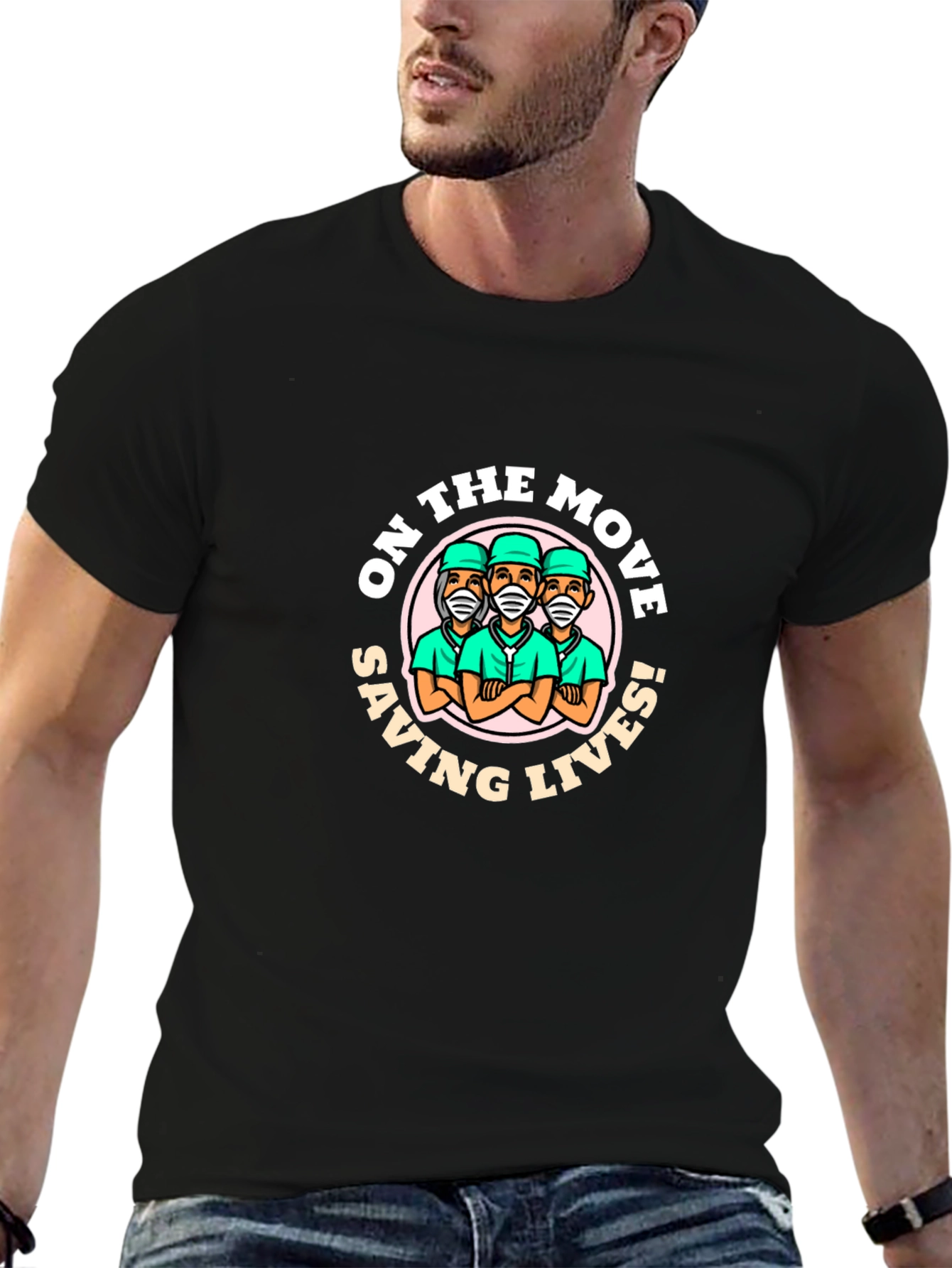On The Move Saving Lives Graphic T-Shirt