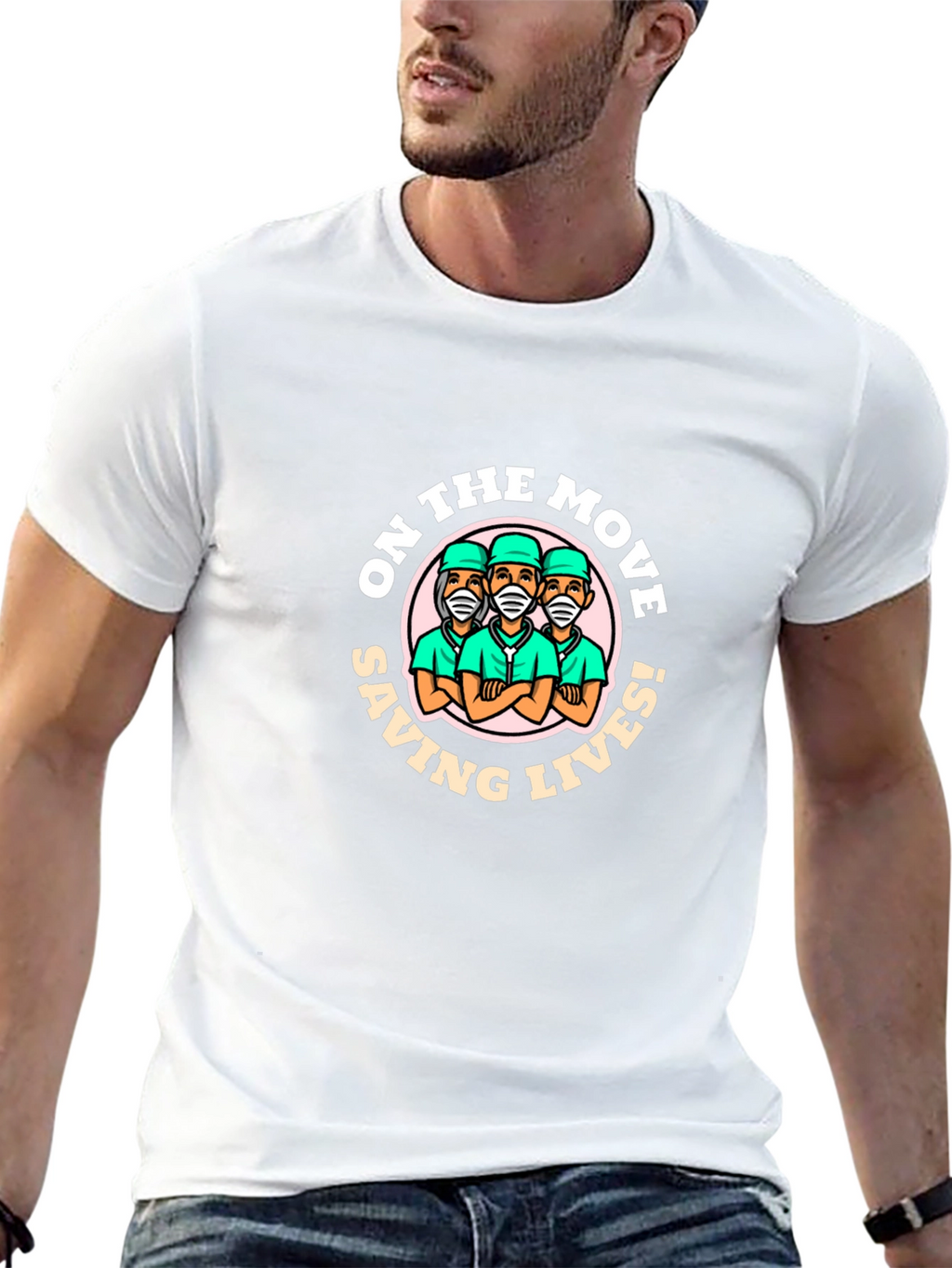 On The Move Saving Lives Graphic T-Shirt