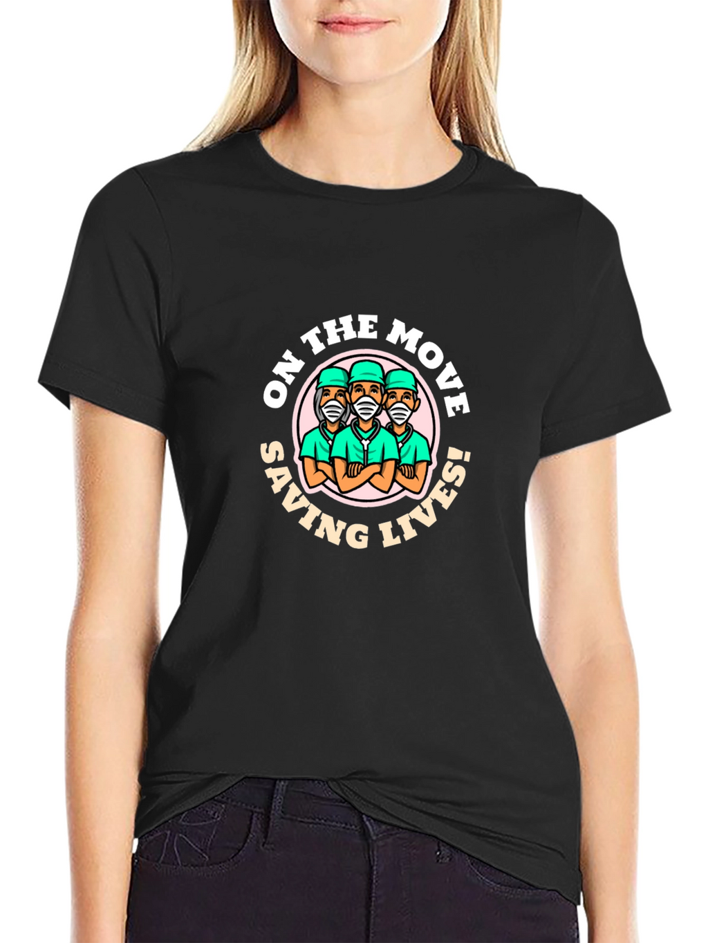 On The Move Saving Lives Graphic T-Shirt