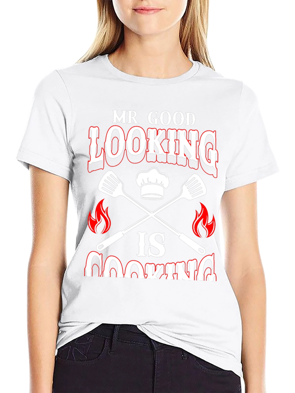 Mr. Good Looking is Cooking Graphic Tee