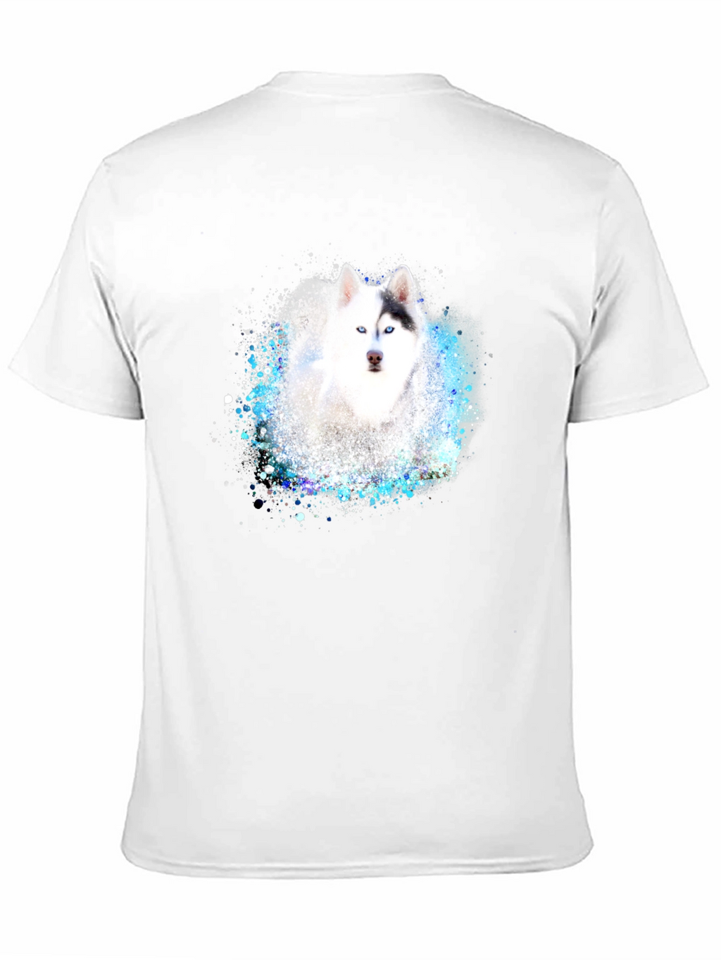Husky Dog Graphic Black T-Shirt