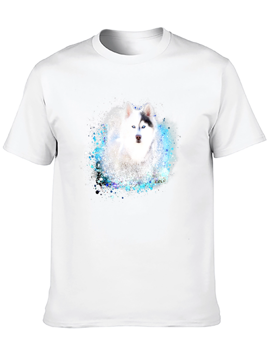 Husky Dog Graphic Black T-Shirt