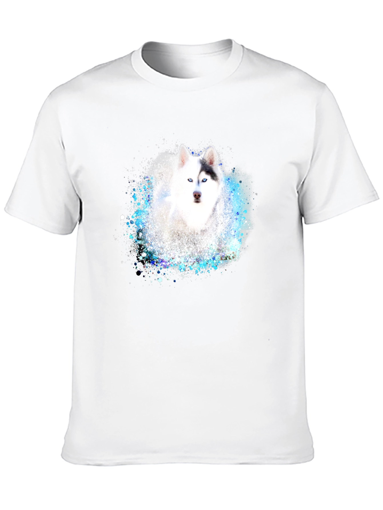 Husky Dog Graphic Black T-Shirt