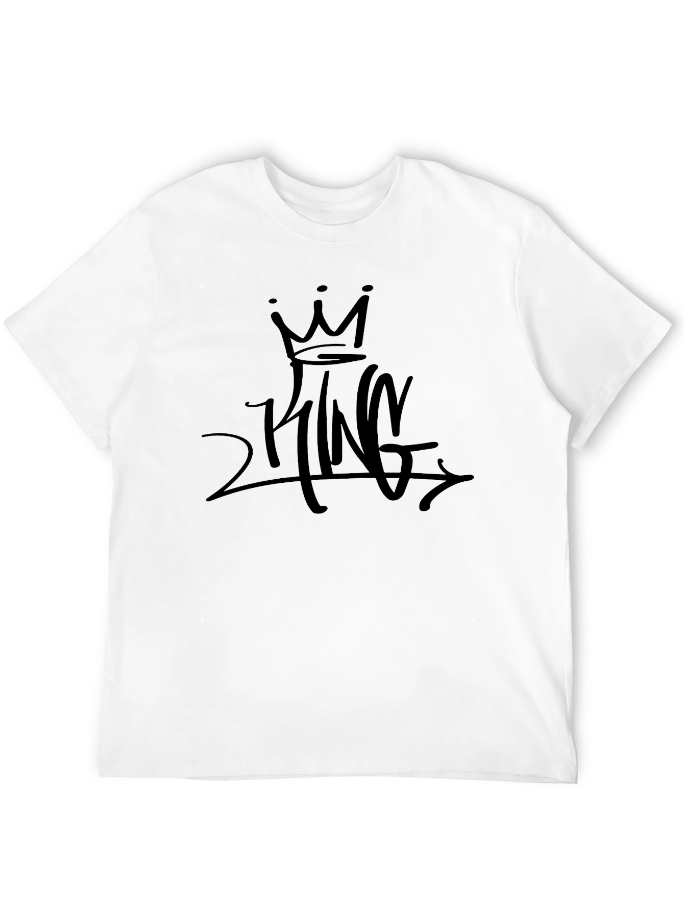 Black Graphic Tee - 2 King Design