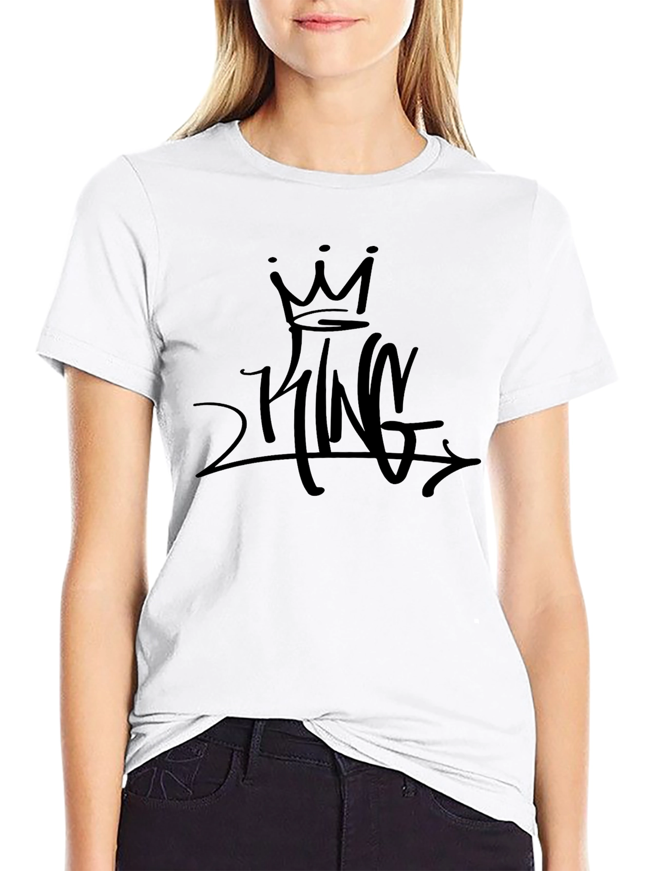 Black Graphic Tee - 2 King Design