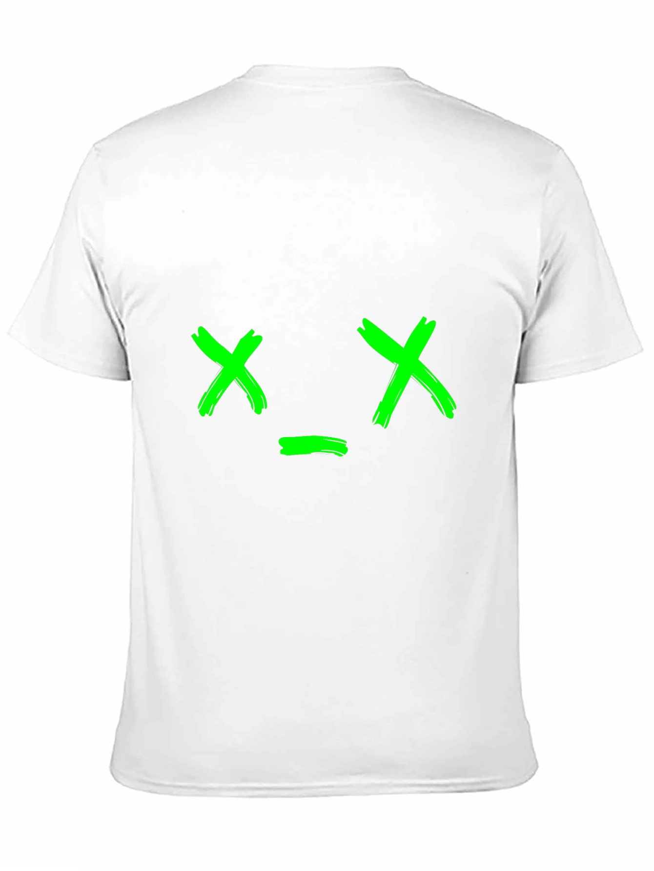 Green X Face Graphic Black T-Shirt