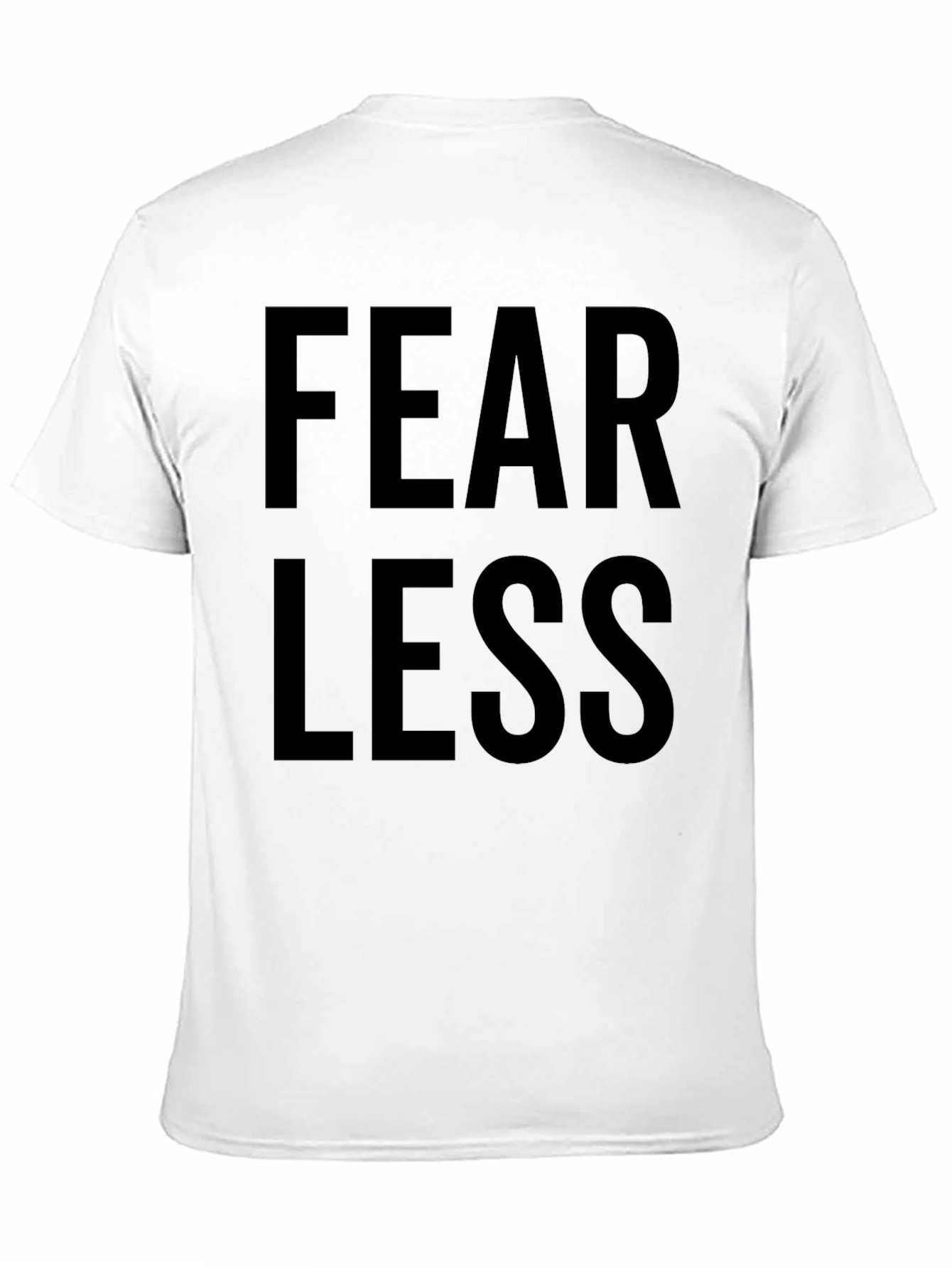 Fearless Graphic Print Tee - Black Cotton Casual Shirt