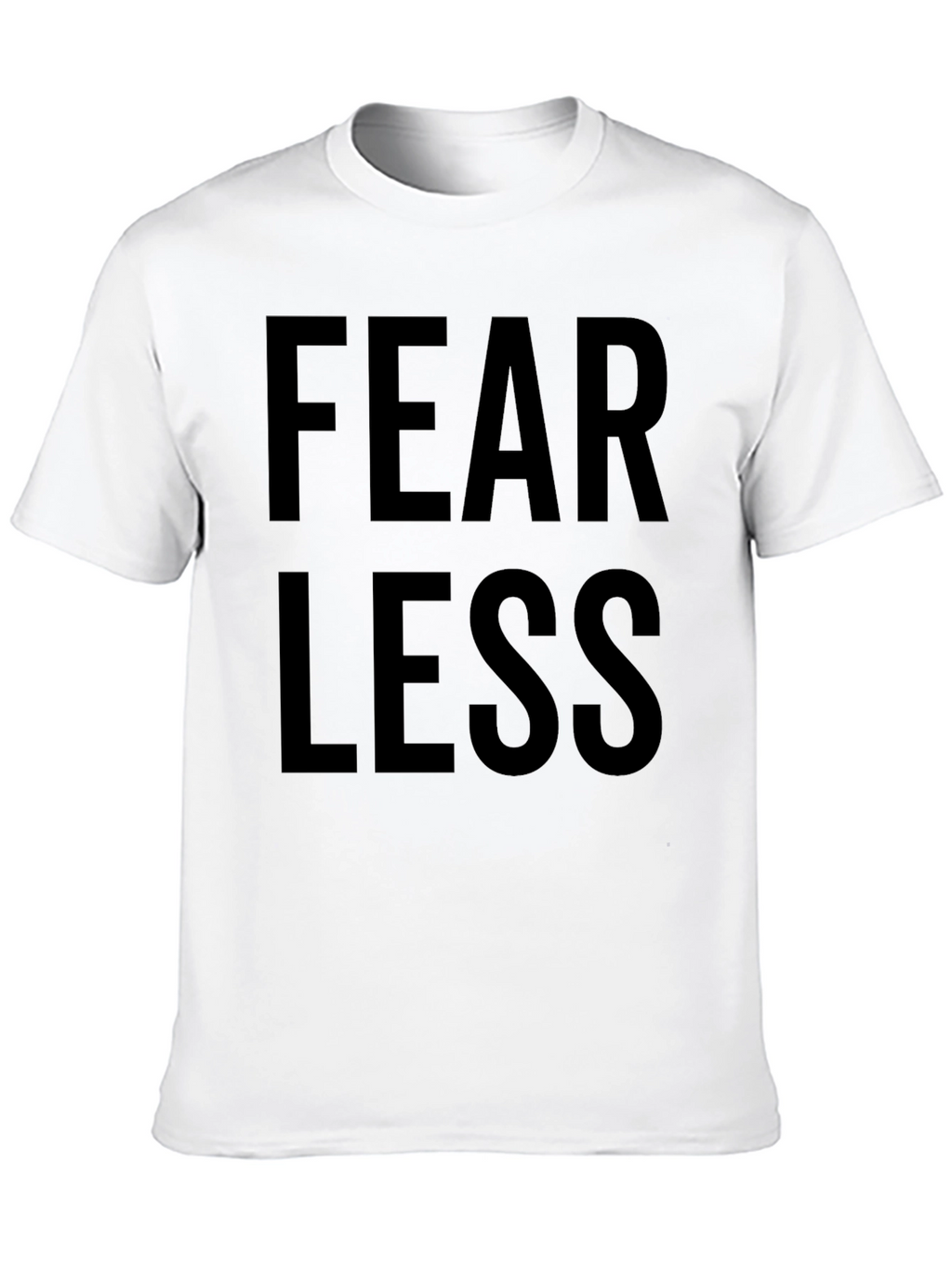 Fearless Graphic Print Tee - Black Cotton Casual Shirt