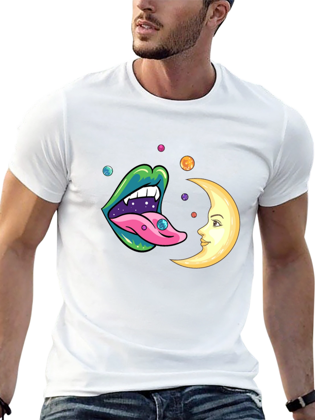 Trippy Lips Moon Graphic Tee