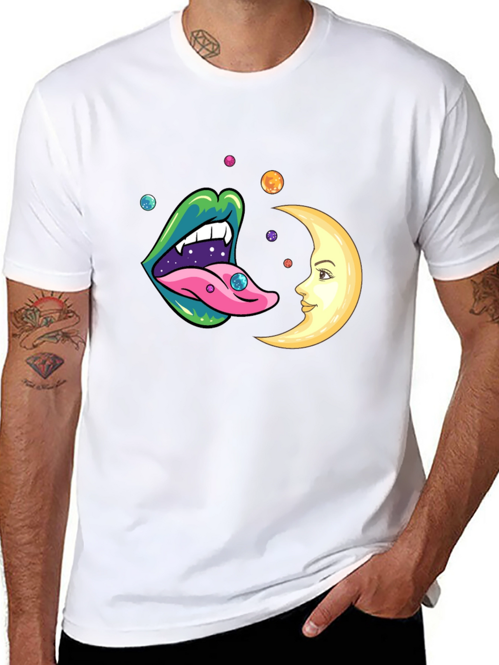 Trippy Lips Moon Graphic Tee