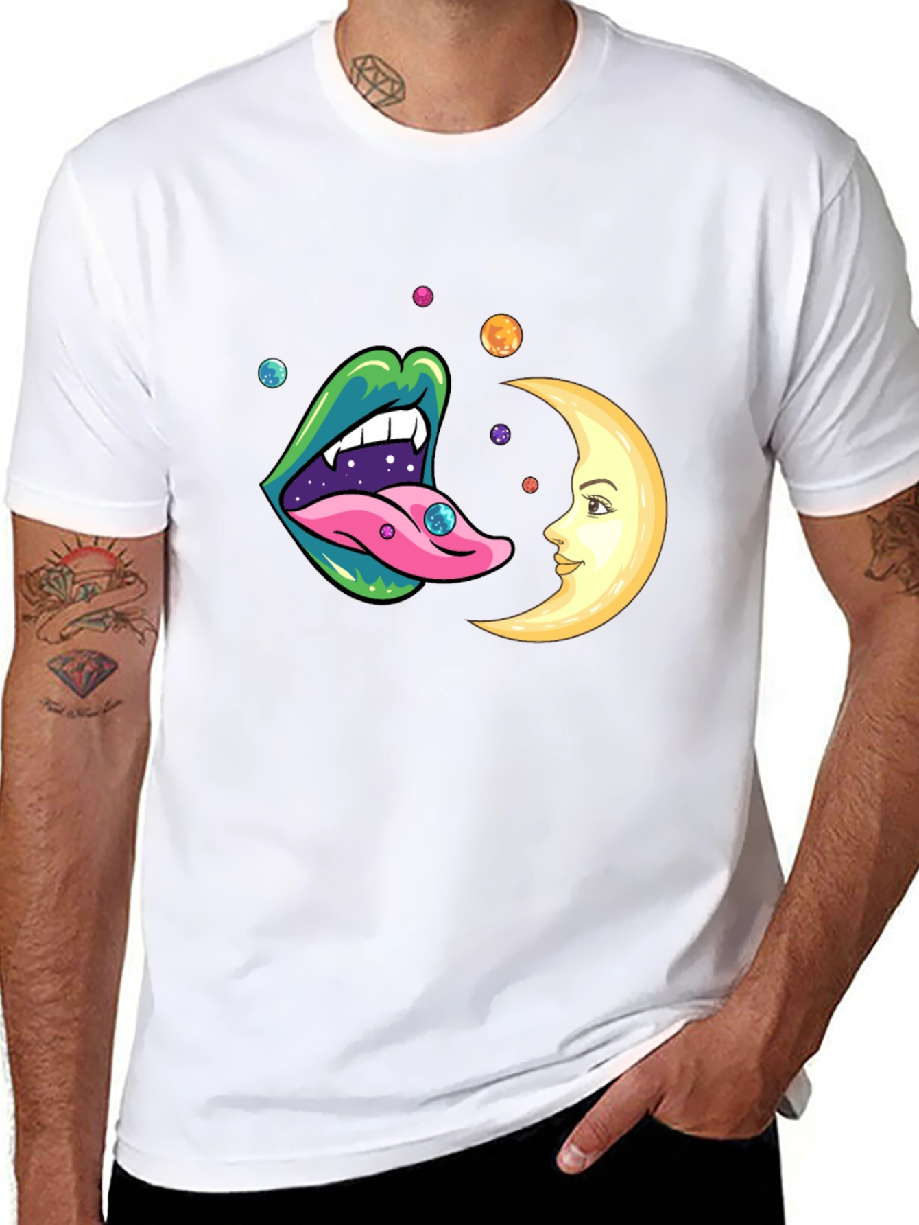 Trippy Lips Moon Graphic Tee