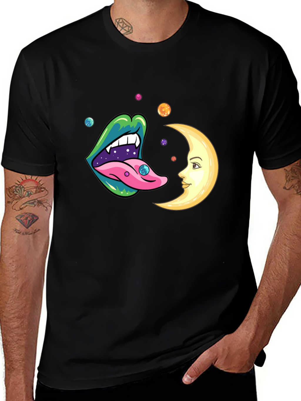 Trippy Lips Moon Graphic Tee