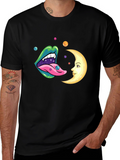 Trippy Lips Moon Graphic Tee