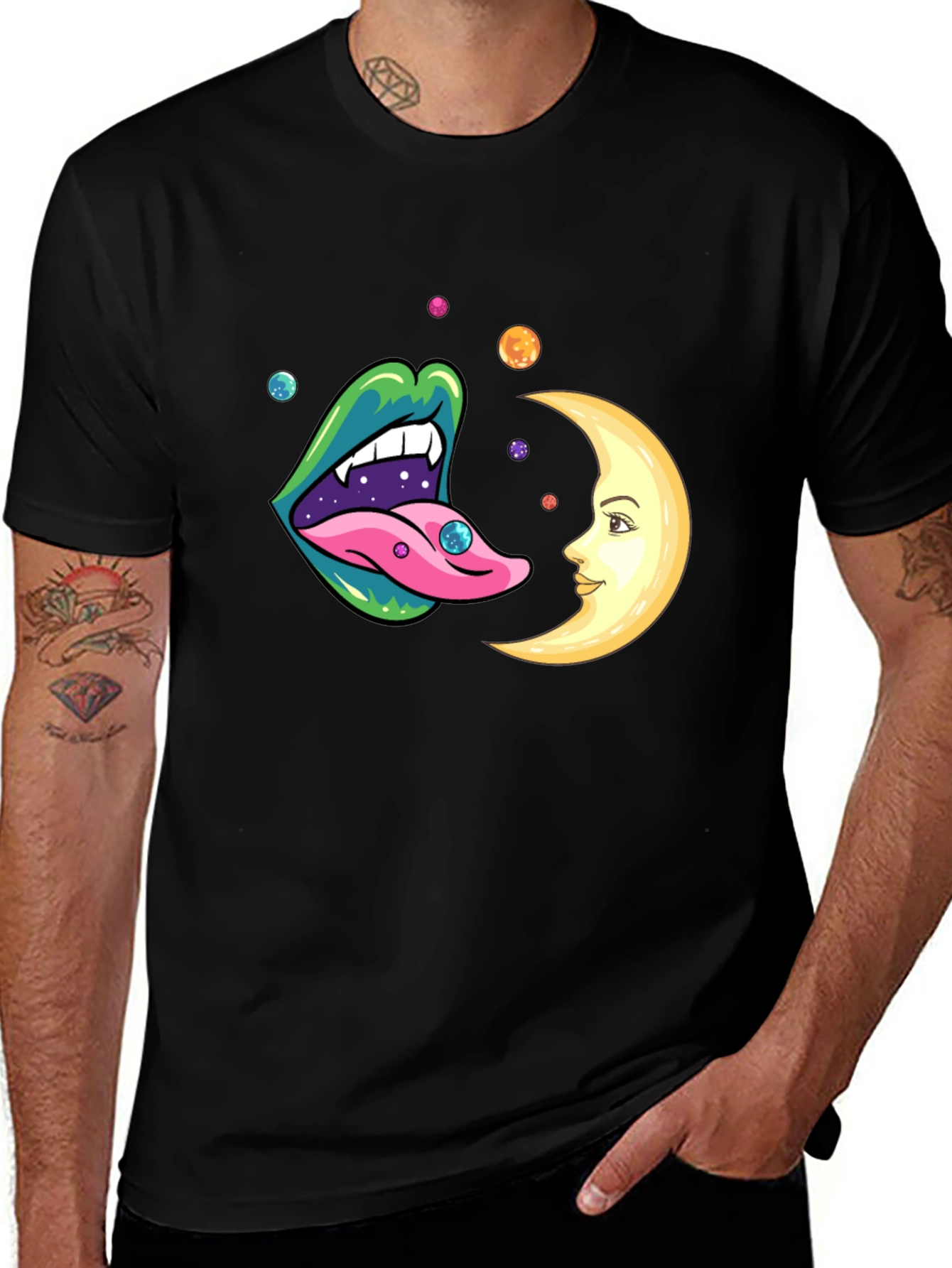 Trippy Lips Moon Graphic Tee