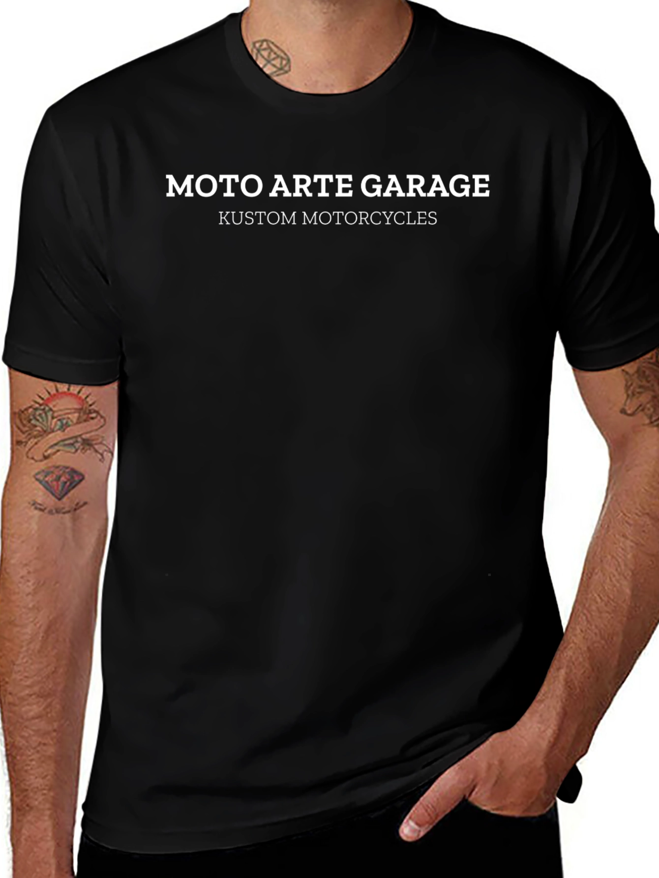Moto Arte Garage Kustom Motorcycle Graphic Tee