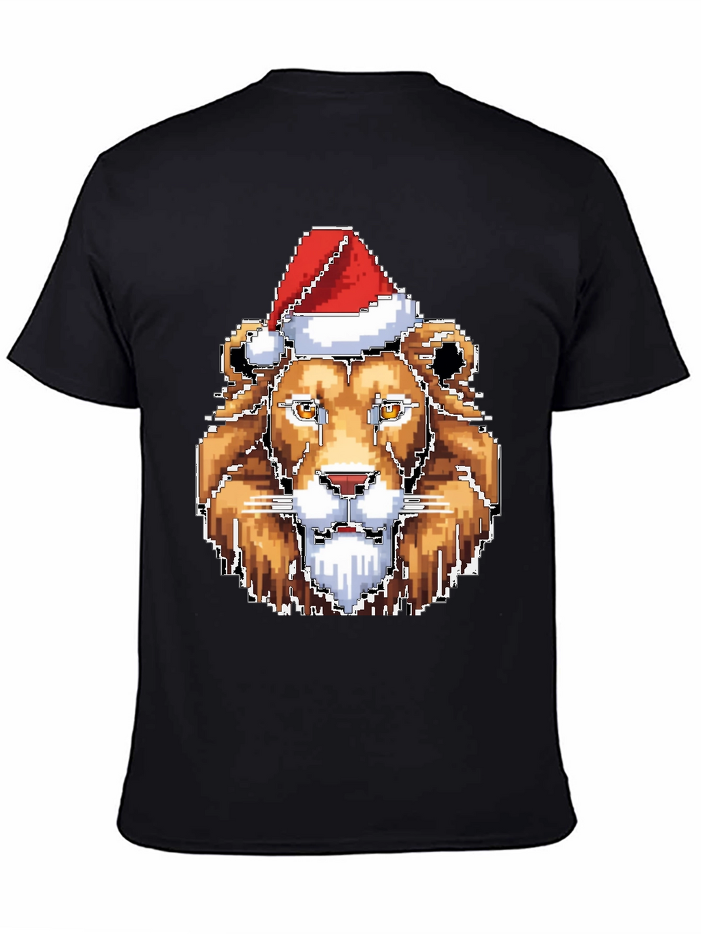 Pixel Lion Christmas T-Shirt