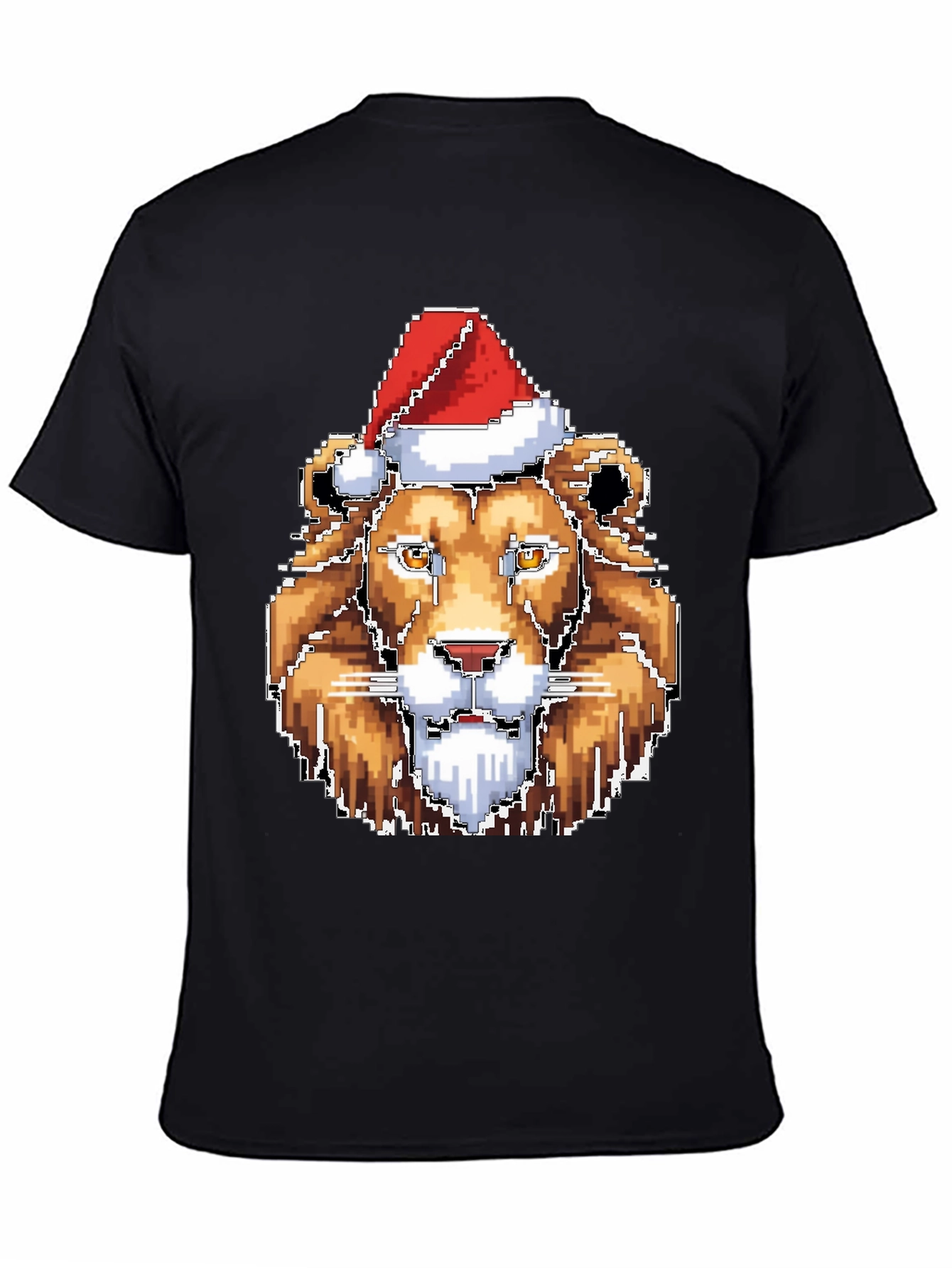 Pixel Lion Christmas T-Shirt