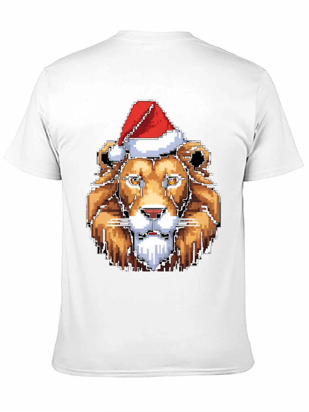 Pixel Lion Christmas T-Shirt