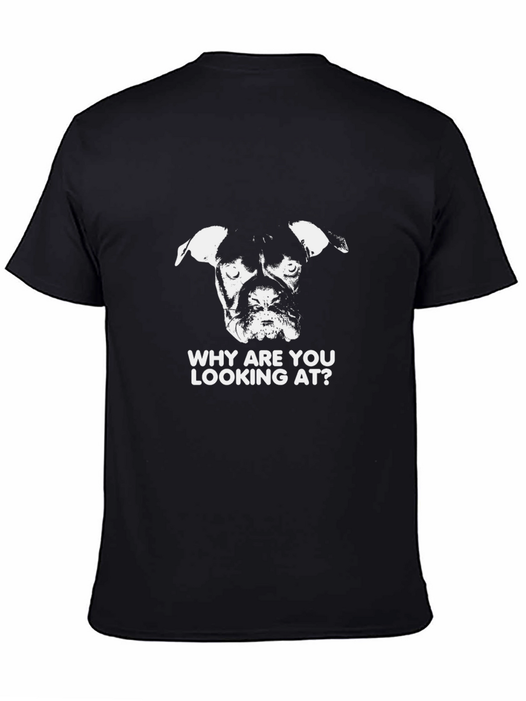 Dog Graphic Print Black T-Shirt