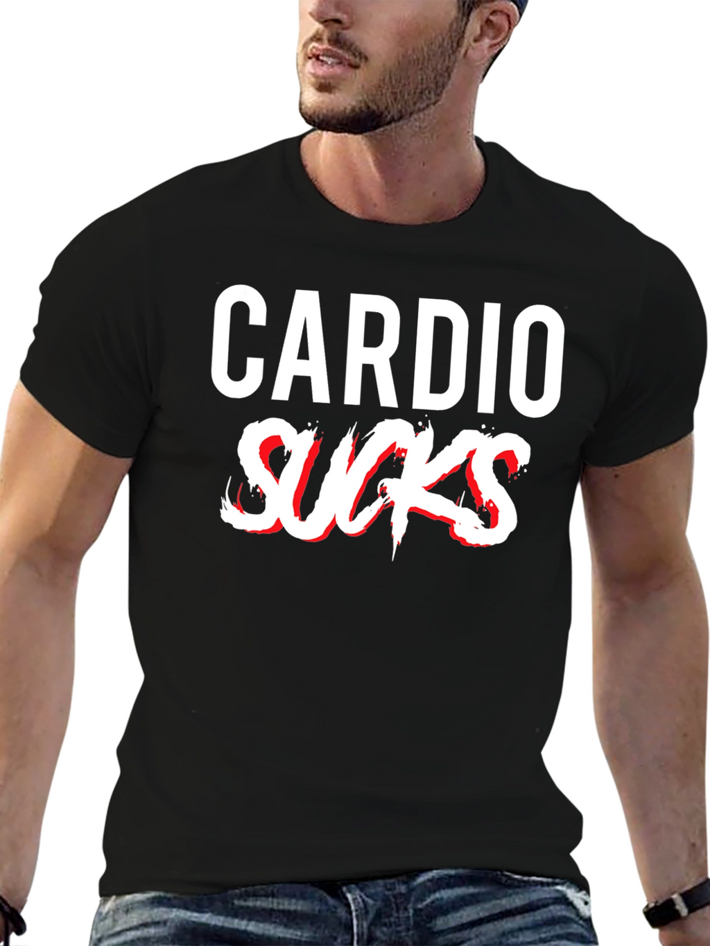 Cardio Sucks T-Shirt - Funny Workout Gym Tee
