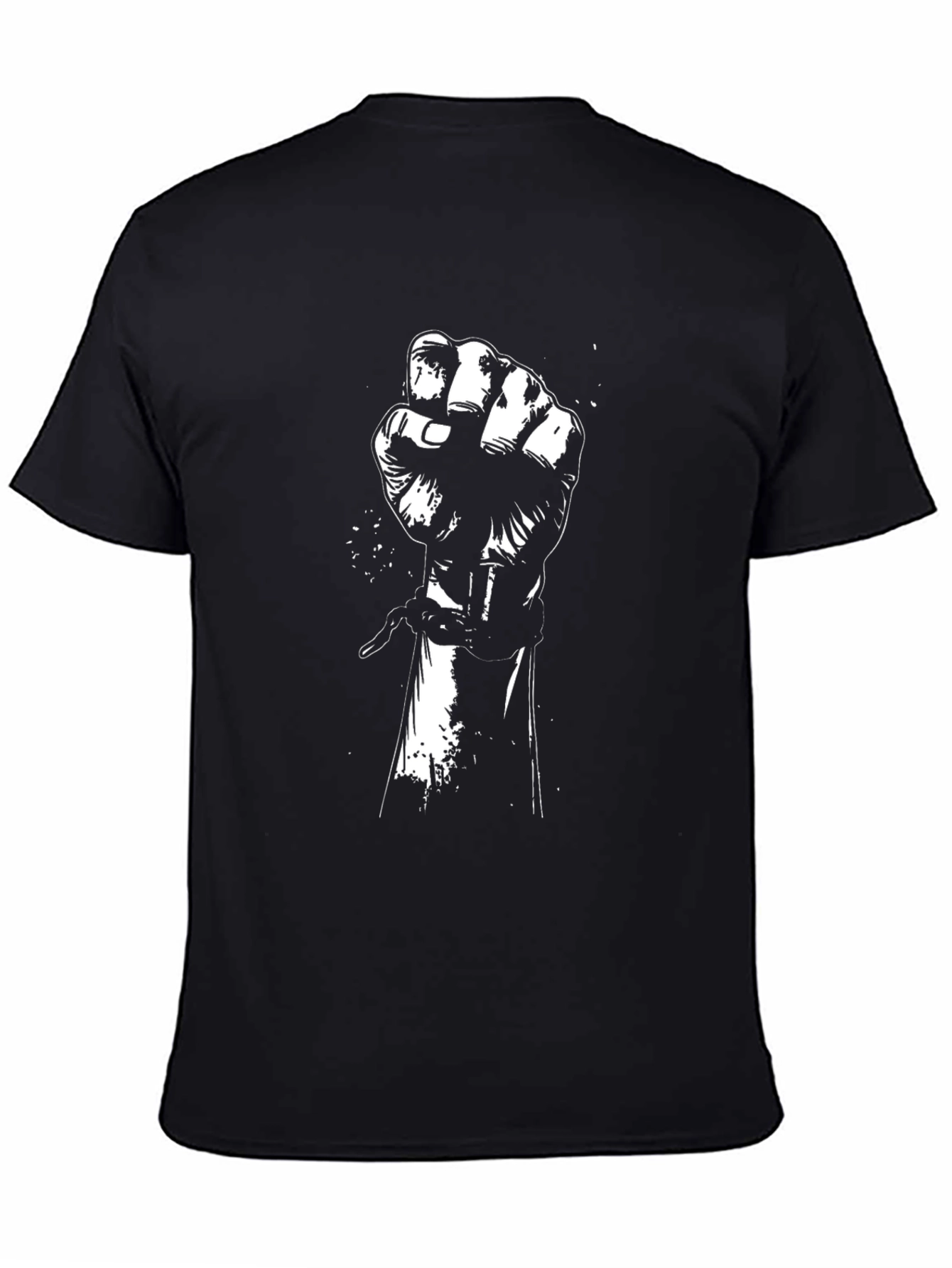 Black Graphic Tee - Raised Fist Design