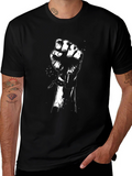 Black Graphic Tee - Raised Fist Design