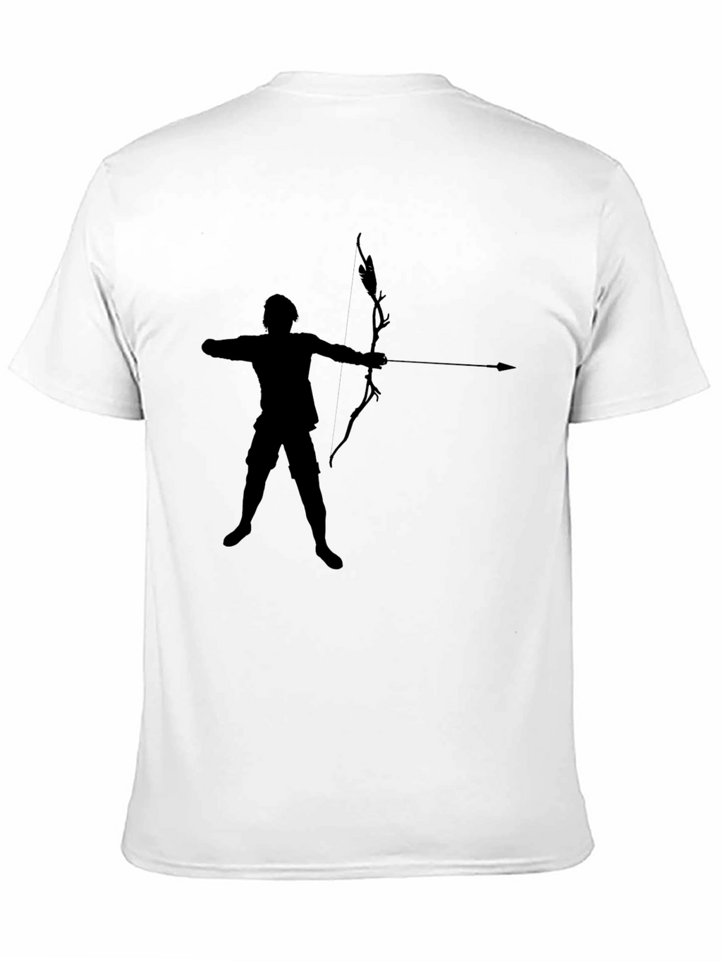 Archer Silhouette Black T-Shirt - Mens Crew Neck Tee