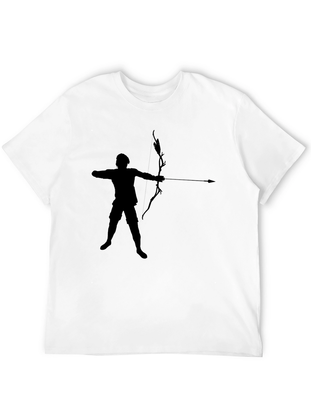 Archer Silhouette Black T-Shirt - Mens Crew Neck Tee