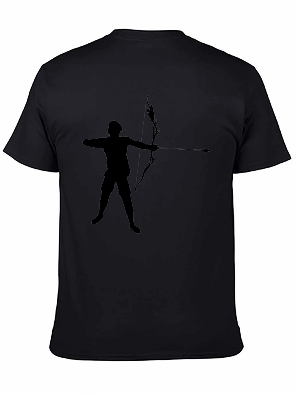 Archer Silhouette Black T-Shirt - Mens Crew Neck Tee
